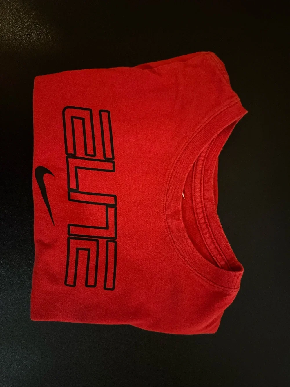 Nike Red 'ELITE' Logo Short Sleeve Tee for Kids